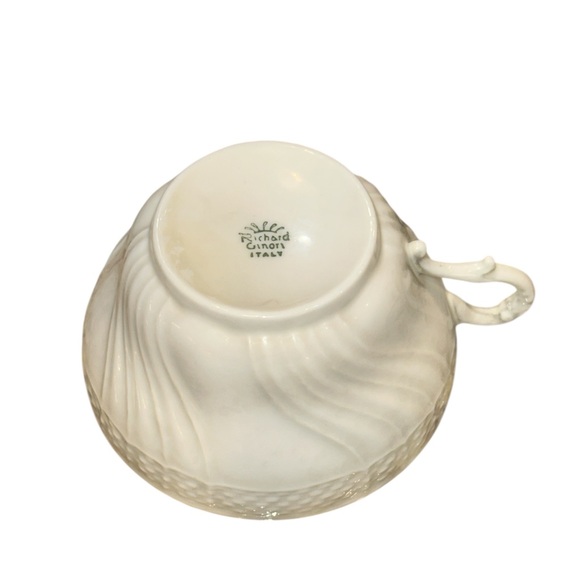 Vintage RICHARD GINORI Italy "Vecchio" Bianco White set of 4 tea cups(CUPS ONLY) - Picture 7 of 7